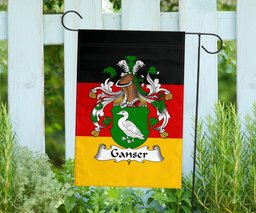 ScotsTee Shop Germans Ganser Coat of Arms on Germany Flag Garden Flag/ House Flag