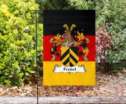 ScotsTee Shop Germans Freidel Coat of Arms on Germany Flag Garden Flag/ House Flag