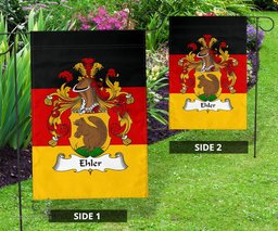 ScotsTee Shop Germans Ehler Coat of Arms on Germany Flag Garden Flag/ House Flag