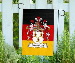 ScotsTee Shop Germans Gottschalk Coat of Arms on Germany Flag Garden Flag/ House Flag