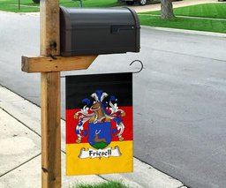 ScotsTee Shop Germans Friesell Coat of Arms on Germany Flag Garden Flag/ House Flag