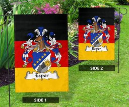 ScotsTee Shop Germans Esper Coat of Arms on Germany Flag Garden Flag/ House Flag