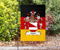 ScotsTee Shop Germans Gastel Coat of Arms on Germany Flag Garden Flag/ House Flag