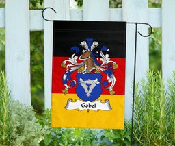 ScotsTee Shop Germans Gobel Coat of Arms on Germany Flag Garden Flag/ House Flag