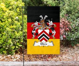 ScotsTee Shop Germans Ellers Coat of Arms on Germany Flag Garden Flag/ House Flag