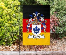 ScotsTee Shop Germans Evers Coat of Arms on Germany Flag Garden Flag/ House Flag