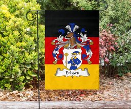 ScotsTee Shop Germans Erhard Coat of Arms on Germany Flag Garden Flag/ House Flag