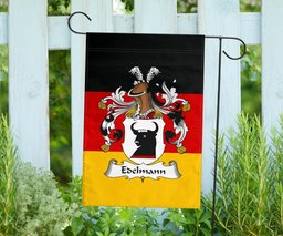 ScotsTee Shop Germans Edelmann Coat of Arms on Germany Flag Garden Flag/ House Flag