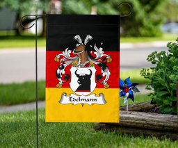 ScotsTee Shop Germans Edelmann Coat of Arms on Germany Flag Garden Flag/ House Flag