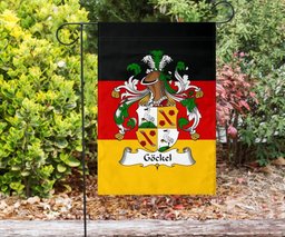 ScotsTee Shop Germans Gockel Coat of Arms on Germany Flag Garden Flag/ House Flag