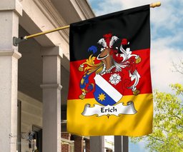 ScotsTee Shop Germans Erich Coat of Arms on Germany Flag Garden Flag/ House Flag