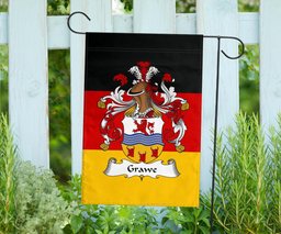 ScotsTee Shop Germans Grawe Coat of Arms on Germany Flag Garden Flag/ House Flag