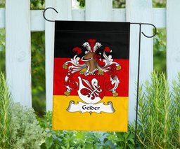 ScotsTee Shop Germans Geider Coat of Arms on Germany Flag Garden Flag/ House Flag