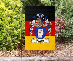 ScotsTee Shop Germans Faust Coat of Arms on Germany Flag Garden Flag/ House Flag