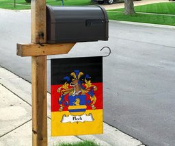 ScotsTee Shop Germans Fleck Coat of Arms on Germany Flag Garden Flag/ House Flag