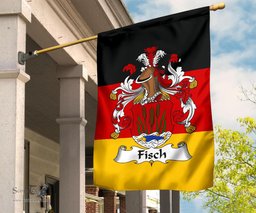 ScotsTee Shop Germans Fisch Coat of Arms on Germany Flag Garden Flag/ House Flag