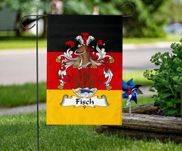 ScotsTee Shop Germans Fisch Coat of Arms on Germany Flag Garden Flag/ House Flag