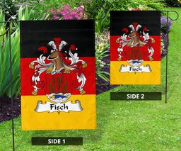 ScotsTee Shop Germans Fisch Coat of Arms on Germany Flag Garden Flag/ House Flag