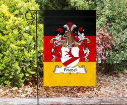 ScotsTee Shop Germans Friedel Coat of Arms on Germany Flag Garden Flag/ House Flag