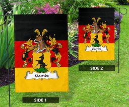 ScotsTee Shop Germans Gambs Coat of Arms on Germany Flag Garden Flag/ House Flag