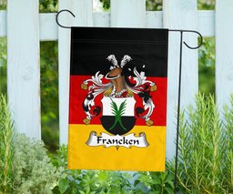ScotsTee Shop Germans Francken Coat of Arms on Germany Flag Garden Flag/ House Flag