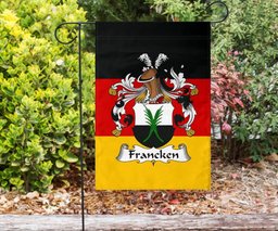 ScotsTee Shop Germans Francken Coat of Arms on Germany Flag Garden Flag/ House Flag