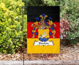 ScotsTee Shop Germans Eberlein Coat of Arms on Germany Flag Garden Flag/ House Flag