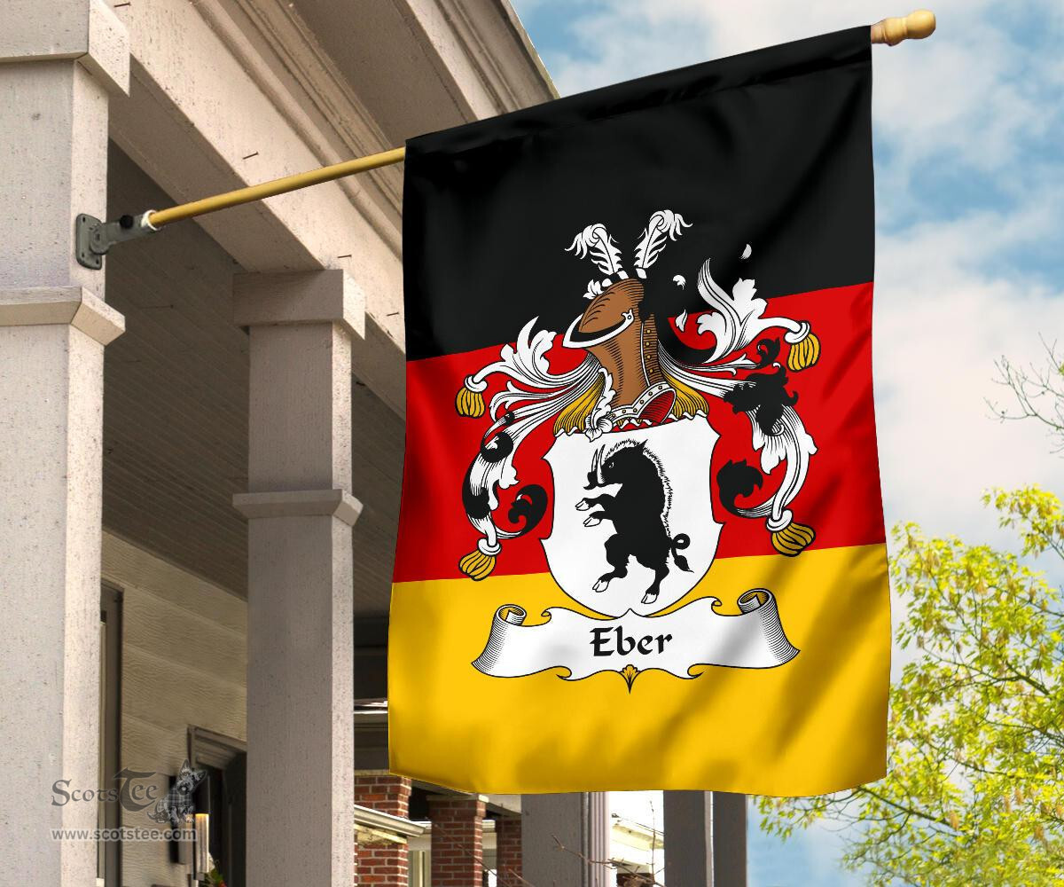 ScotsTee Shop Germans Eber Coat of Arms on Germany Flag Garden Flag/ House Flag
