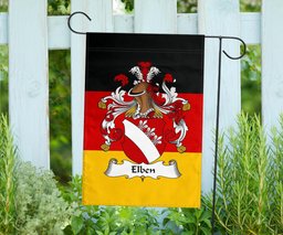 ScotsTee Shop Germans Elben Coat of Arms on Germany Flag Garden Flag/ House Flag