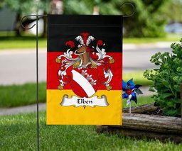 ScotsTee Shop Germans Elben Coat of Arms on Germany Flag Garden Flag/ House Flag