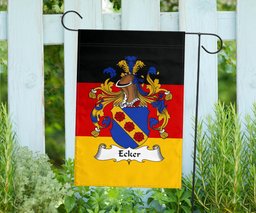 ScotsTee Shop Germans Ecker Coat of Arms on Germany Flag Garden Flag/ House Flag