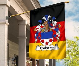 ScotsTee Shop Germans Freiberger Coat of Arms on Germany Flag Garden Flag/ House Flag