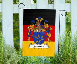ScotsTee Shop Germans Gerstner Coat of Arms on Germany Flag Garden Flag/ House Flag