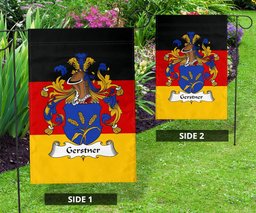 ScotsTee Shop Germans Gerstner Coat of Arms on Germany Flag Garden Flag/ House Flag