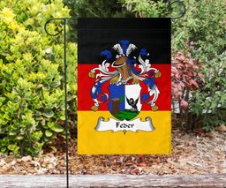 ScotsTee Shop Germans Feder Coat of Arms on Germany Flag Garden Flag/ House Flag