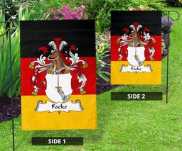 ScotsTee Shop Germans Focke Coat of Arms on Germany Flag Garden Flag/ House Flag