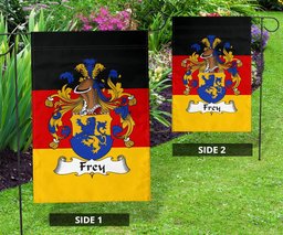 ScotsTee Shop Germans Frey Coat of Arms on Germany Flag Garden Flag/ House Flag