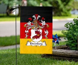 ScotsTee Shop Germans Ehrenberg Coat of Arms on Germany Flag Garden Flag/ House Flag
