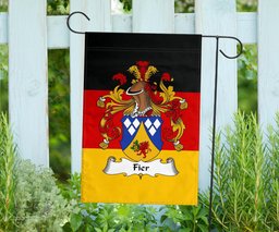 ScotsTee Shop Germans Fier Coat of Arms on Germany Flag Garden Flag/ House Flag