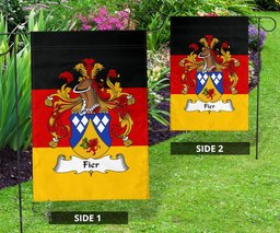 ScotsTee Shop Germans Fier Coat of Arms on Germany Flag Garden Flag/ House Flag
