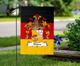 ScotsTee Shop Germans Ehlers Coat of Arms on Germany Flag Garden Flag/ House Flag
