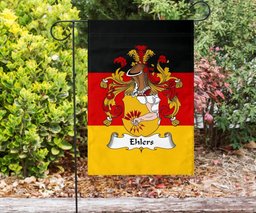 ScotsTee Shop Germans Ehlers Coat of Arms on Germany Flag Garden Flag/ House Flag