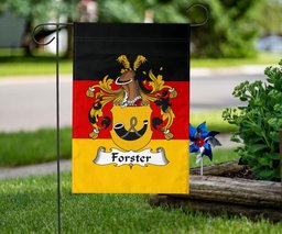 ScotsTee Shop Germans Forster Coat of Arms on Germany Flag Garden Flag/ House Flag