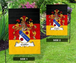 ScotsTee Shop Germans Gabler Coat of Arms on Germany Flag Garden Flag/ House Flag