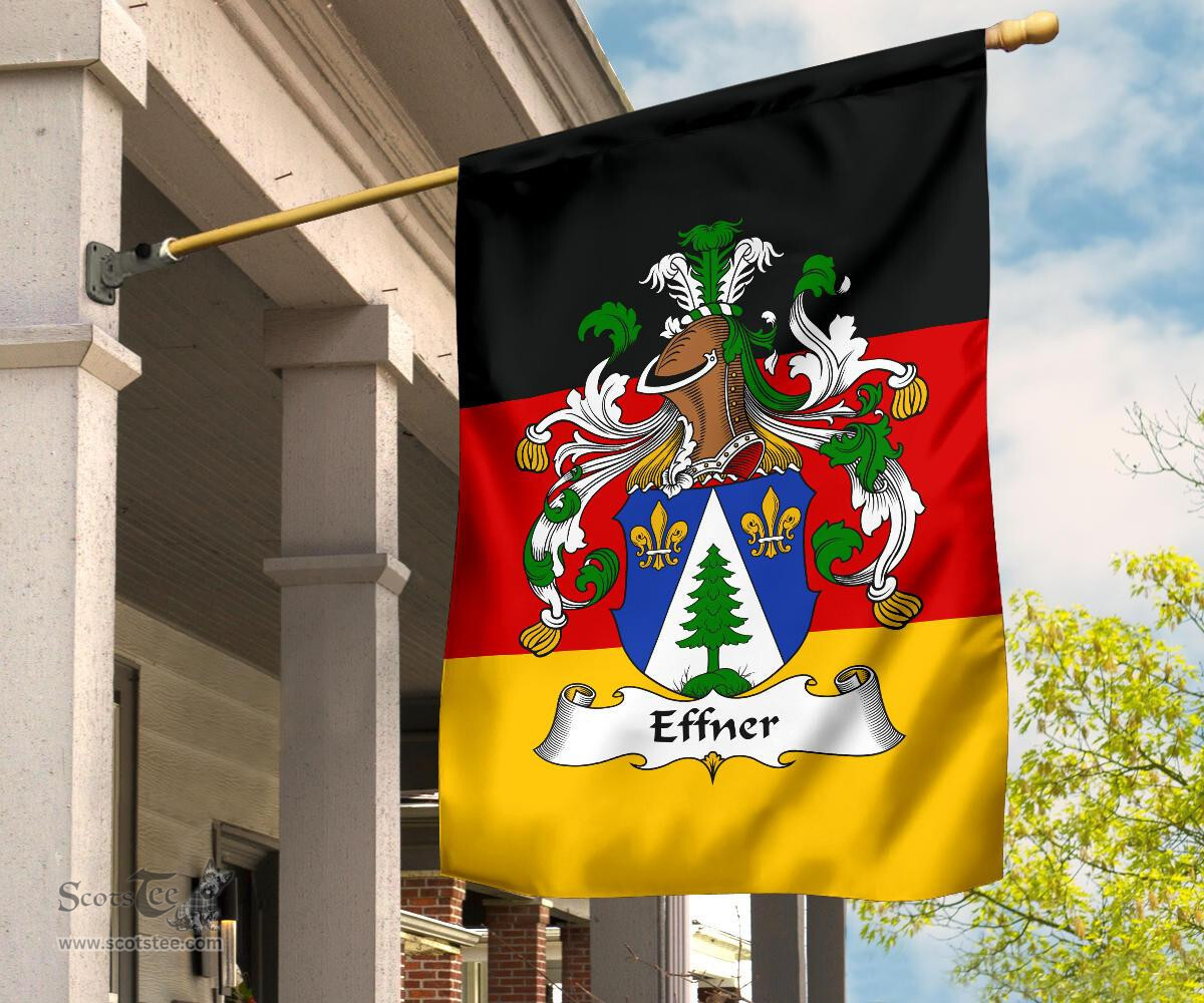 ScotsTee Shop Germans Effner Coat of Arms on Germany Flag Garden Flag/ House Flag