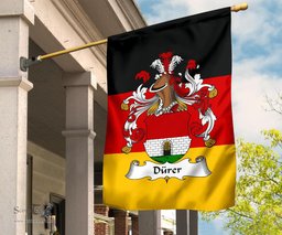 ScotsTee Shop Germans Durer - Durer Coat of Arms on Germany Flag Garden Flag/ House Flag