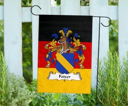 ScotsTee Shop Germans Fetzer Coat of Arms on Germany Flag Garden Flag/ House Flag