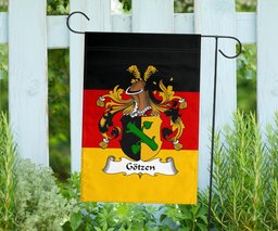 ScotsTee Shop Germans Gotzen Coat of Arms on Germany Flag Garden Flag/ House Flag