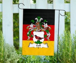 ScotsTee Shop Germans Goll Coat of Arms on Germany Flag Garden Flag/ House Flag