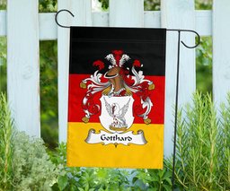ScotsTee Shop Germans Gotthard Coat of Arms on Germany Flag Garden Flag/ House Flag